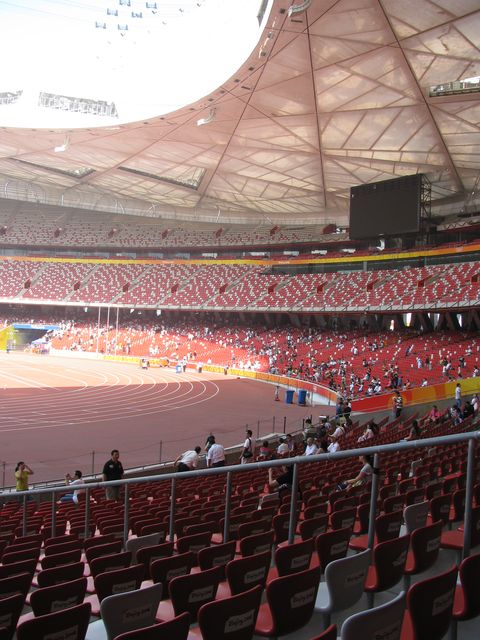 Трибуны стадиона Птичье гнездо. Пекин