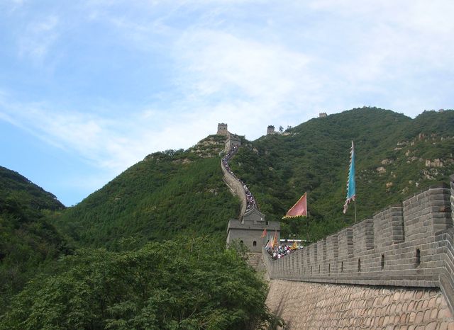 Один из самых крутых участков на стене Цзюйюнгуань