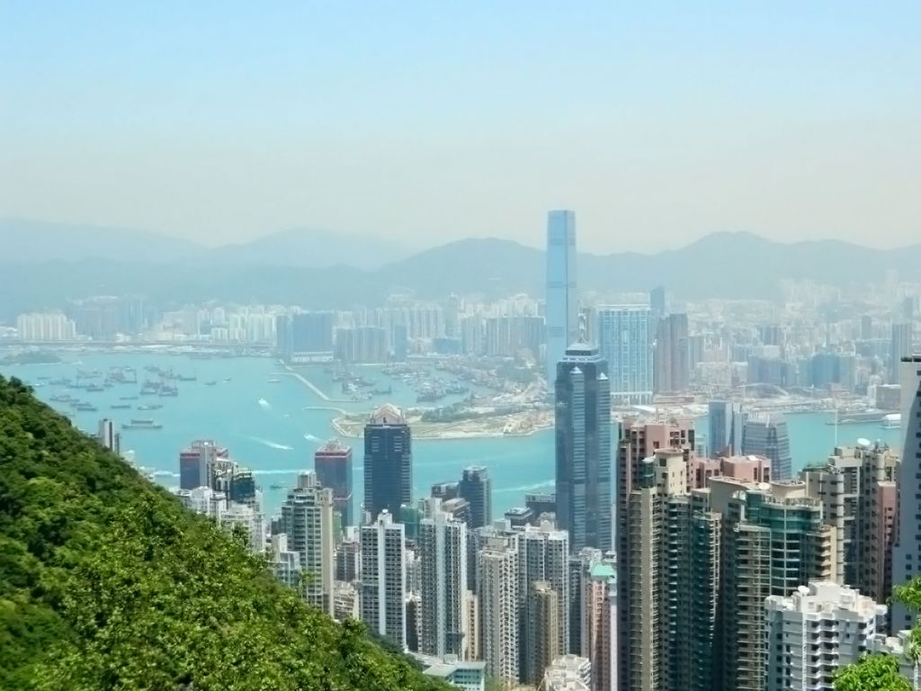 Вид на гавань с Пика Виктория, Гонконг