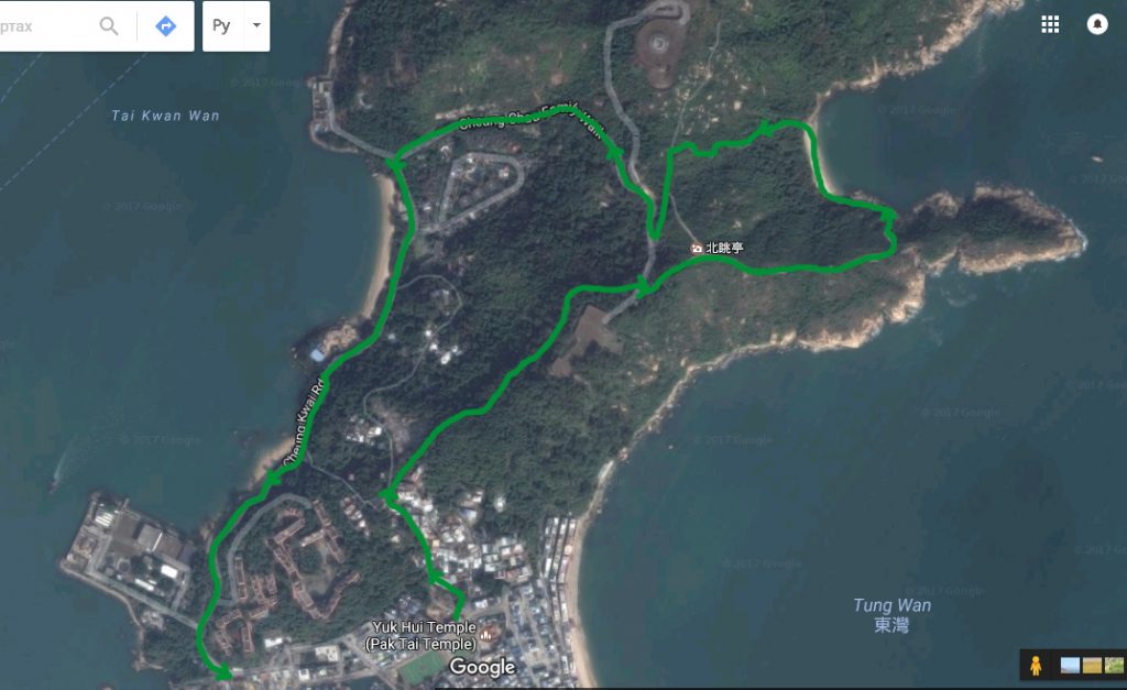 Карта путешествия по Cheung Chau Family Walk, Гонконг